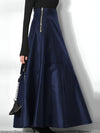 Jupe maxi en simili cuir - jupe longue sophistiquée pour femmes