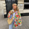 Veste matelassée florale - veste oversize pour des tenues élégantes et décontractées