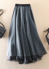 Jupe longue en tulle pour femmes - design patchwork élégant pour vos sorties printanières