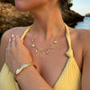 Collier en or avec pendantif charm personnalisé 'h' et éléments marins - bijoux personnalisés