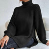 Pull col roulé femme - tricot décontracté pour sorties casual