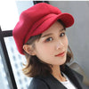 Casquette tendance femme en mélange de laine - design vintage pour un style quotidien