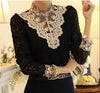 Blouse brodée femme - top en dentelle sophistiqué avec des embellissements détaillés