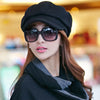 Casquette tendance femme en mélange de laine - design vintage pour un style quotidien