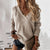 Pull en maille à col en v - tricot élégant pour femmes