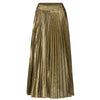 Jupe maxi plissée pour femme en jaune luxueux - design fluide et élégant pour les occasions spéciales