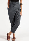Pantalons femmes harem en coton à taille asymétrique - chic et décontracté pour les ladies modernes