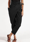 Pantalons femmes harem en coton à taille asymétrique - chic et décontracté pour les ladies modernes