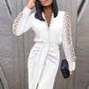 Blouse femme - haut élégant avec des manches en dentelle intriquée