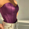 Top court corset sans bretelles pour femmes - une silhouette élégante pour les soirées, polyvalent et stylé
