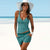 Ensemble de bain tankini 2 pièces pour femmes avec short - maillot tendance à pois pour l'été