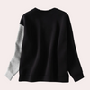 Sweatshirt noir luxe - pull chic pour dames avec détails ailes