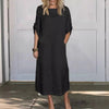 Robe midi décontractée en lin pour femmes - l'alliée chic du quotidien