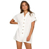 Combinaison décontractée pour femmes avec poches - playsuit à manches courtes polyvalent pour un look casual au quotidien