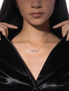 Collier féminin avec diamants mobiles - pendentif ovale élégant pour vos soirées