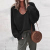 Pull en maille pour femmes - sweater décontracté en v-neck doux pour un look quotidien