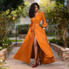 Robe d'été orange élégante - tenue sophistiquée pour dames