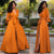 Robe d'été orange élégante - tenue sophistiquée pour dames