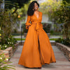 Robe d'été orange élégante - tenue sophistiquée pour dames