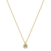 Collier pendentif femme en or et argent avec pierre centrale - accessoire élégant pour occasions spéciales