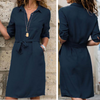 Robe chemise femme à taille cintrée - une élégance décontractée pour toutes les occasions