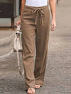 Pantalons en lin légers femmes - style large décontracté pour les journées ensoleillées