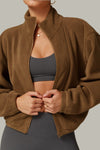 Veste bomber en polaire douce pour un look décontracté - couche chaude pour vos tenues quotidiennes