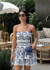 Robe d'été décontractée pour femmes - design superposé frappant en bleu