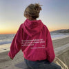 Hoodie oversize femme avec citation inspirante - le style décontracté pour vos journées relax