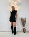 Robe mini pailletée pour femmes - élégante robe de soirée à épaule dénudée pour vos événements