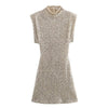 Robe mini pailletée pour femmes - élégante robe de soirée à épaule dénudée pour vos événements