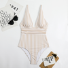 Maillot de bain une pièce élégant pour femmes - design rayé chic pour la plage et la piscine