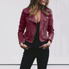 Veste de motard femme - design en daim tendance pour le quotidien - vêtement extérieur stylé pour sorties décontractées