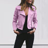 Veste de motard femme - design en daim tendance pour le quotidien - vêtement extérieur stylé pour sorties décontractées