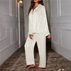Ensemble de pyjama satin 2 pièces - vêtements de nuit élégants pour femmes