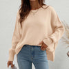 Sweatshirt oversized femme en tricot doux - pull décontracté pour vos sorties et moments de détente