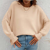 Sweatshirt oversized femme en tricot doux - pull décontracté pour vos sorties et moments de détente
