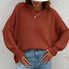 Sweatshirt oversized femme en tricot doux - pull décontracté pour vos sorties et moments de détente