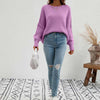 Sweatshirt oversized femme en tricot doux - pull décontracté pour vos sorties et moments de détente