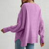 Sweatshirt oversized femme en tricot doux - pull décontracté pour vos sorties et moments de détente