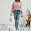 Sweatshirt oversized femme en tricot doux - pull décontracté pour vos sorties et moments de détente