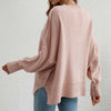 Sweatshirt oversized femme en tricot doux - pull décontracté pour vos sorties et moments de détente