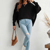 Sweatshirt oversized femme en tricot doux - pull décontracté pour vos sorties et moments de détente