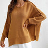 Sweatshirt oversized femme en tricot doux - pull décontracté pour vos sorties et moments de détente