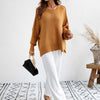 Sweatshirt oversized femme en tricot doux - pull décontracté pour vos sorties et moments de détente