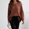 Sweatshirt oversized femme en tricot doux - pull décontracté pour vos sorties et moments de détente