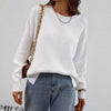 Sweatshirt oversized femme en tricot doux - pull décontracté pour vos sorties et moments de détente