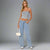 Jeans femme taille basse à coupe droite - denim décontracté pour les jours de détente