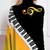 Blouse cape – élégante top noir et jaune pour femmes avec design piano