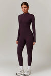 Combinaison en tissu extensible pour femmes - tenue polyvalente à manches longues pour les femmes actives